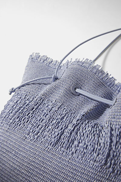 LILAC RAFFIA BAG 4