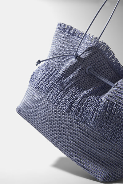 LILAC RAFFIA BAG 5