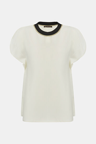 DORE BASIC / ROUND NECKLINE SHORT SLEEVE BLOUSE 4