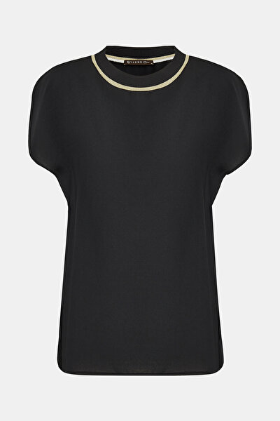 DORE BASIC / ROUND NECKLINE SHORT SLEEVE BLOUSE 4