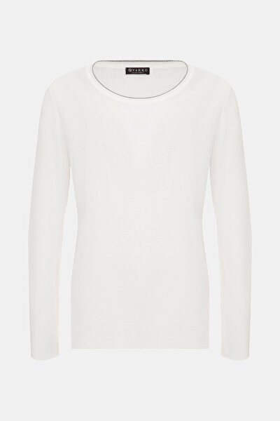 ECRU BASIC / ROUND NECKLINE KNITWEAR 4