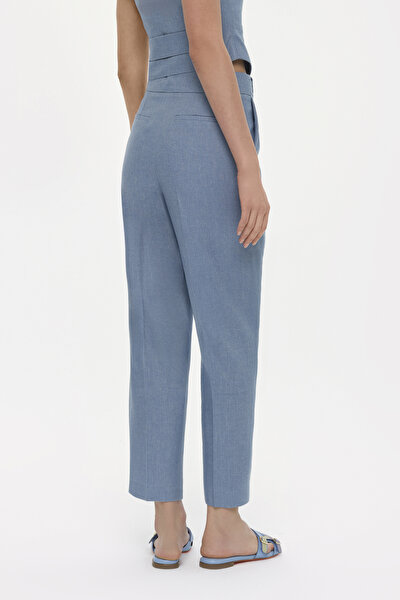 BLUE STRAIGHT CUT TROUSERS 3