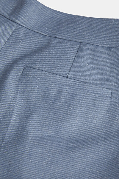 BLUE STRAIGHT CUT TROUSERS 8