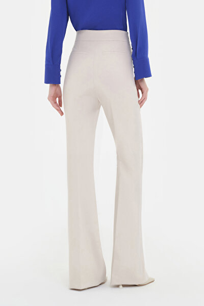 BEIGE STRAIGHT CUT TROUSERS 3