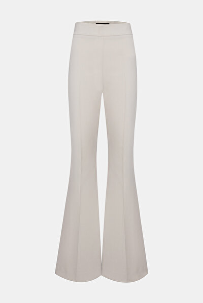 BEIGE STRAIGHT CUT TROUSERS 4
