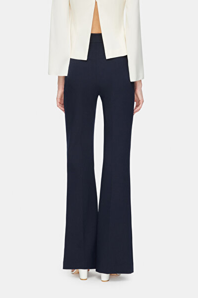 NAVY BLUE STRAIGHT CUT TROUSERS 3