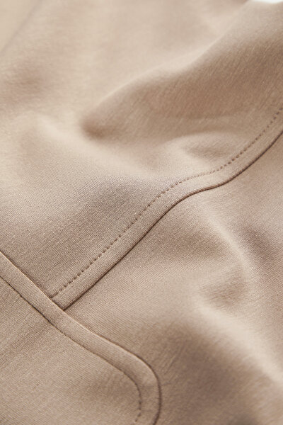 BEIGE STRAIGHT CUT SPORTS TROUSERS 8