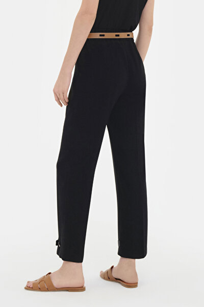 BLACK WIDE LEG TROUSERS 3