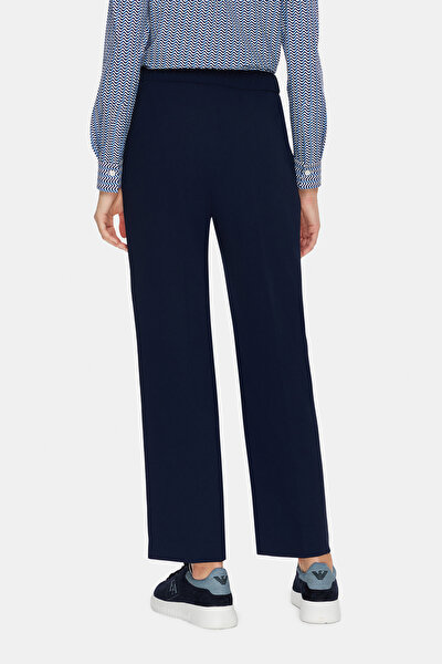 NAVY BLUE WIDE LEG TROUSERS 3