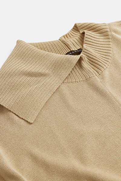 BEIGE ASYMMETRIC JERSEY 3