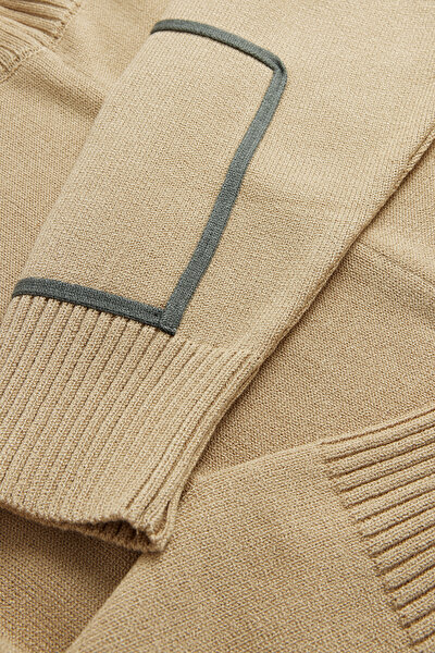 BEIGE ASYMMETRIC JERSEY 5