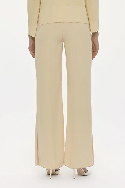 LIGHT YELLOW STRAIGHT CUT TROUSERS 3