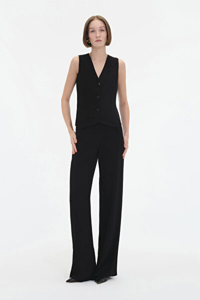 BLACK V NECK VEST 3