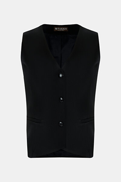 BLACK V NECK VEST 4