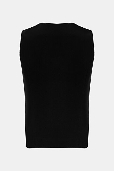 BLACK V NECK VEST 5