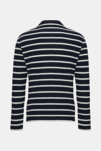LACİVERT POLO YAKA UZUN KOLLU T-SHİRT 5