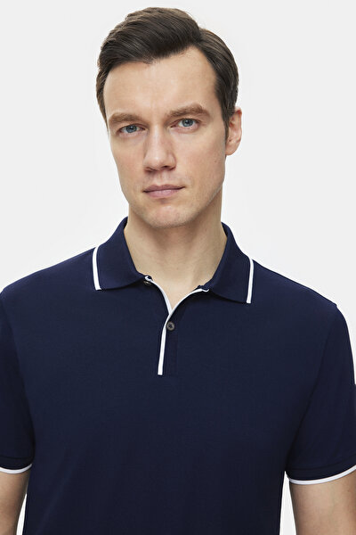LACİVERT POLO YAKA KISA KOLLU T-SHIRT 4