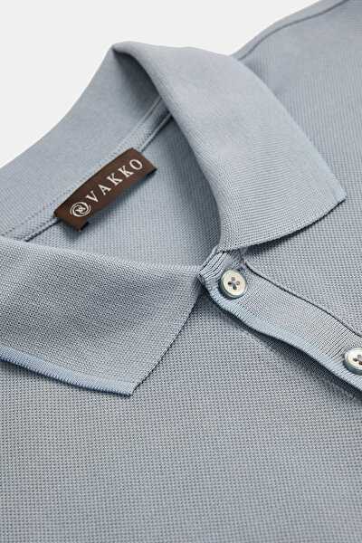 GRİ POLO YAKA KISA KOLLU T-SHİRT 3