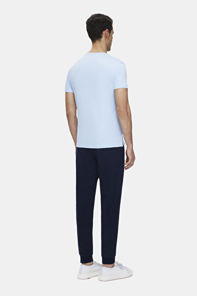 AÇIK MAVİ O YAKA KISA KOLLU T-SHIRT 3