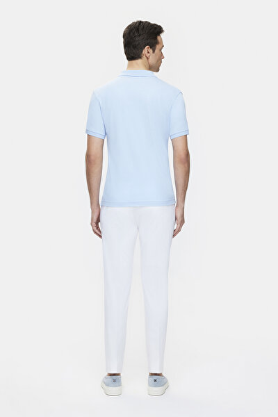 AÇIK MAVİ POLO YAKA KISA KOLLU T-SHIRT 3