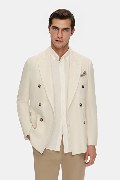 ECRU SURPLICE NECKLINE (CROSS-OVER NECKLINE) JACKET 3