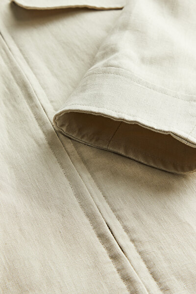 SAND LINEN COAT 9