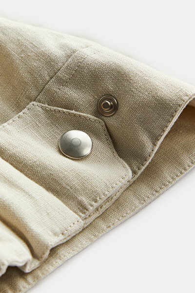 SAND LINEN COAT 10