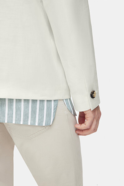 ECRU LINEN VISCOSE COAT 4