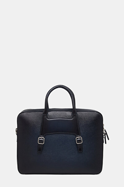 NAVY BLUE LEATHER BAG 4