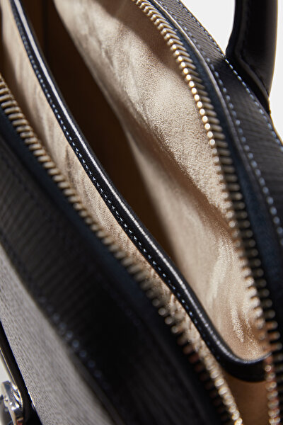 NAVY BLUE LEATHER BAG 10