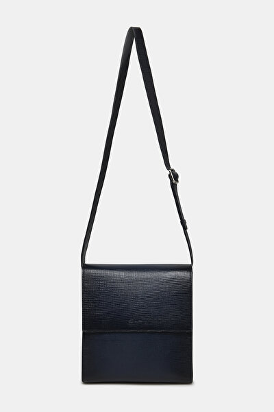 NAVY BLUE LEATHER BAG 3