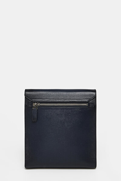 NAVY BLUE LEATHER BAG 5