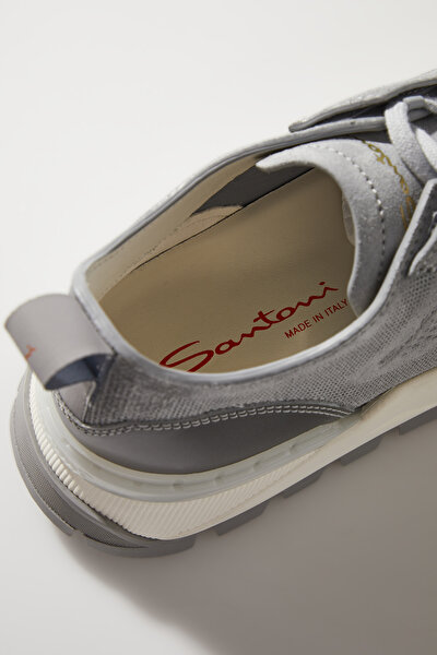 LIGHT GREY LEATHER SHOES 5