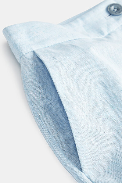 BLUE SHORT COTTON/LINEN BERMUDA 8