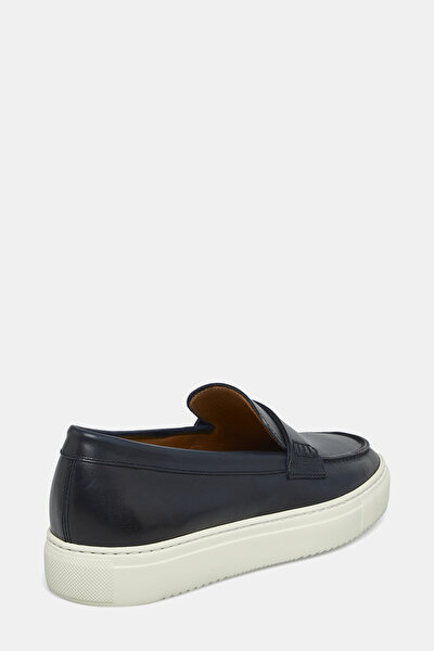 NAVY BLUE LEATHER SHOES 3