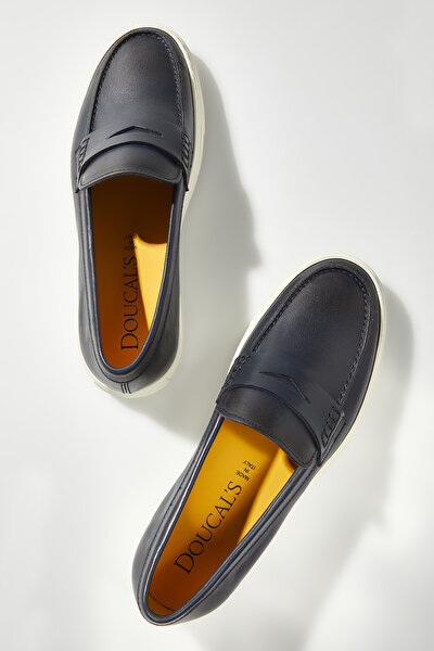NAVY BLUE LEATHER SHOES 4