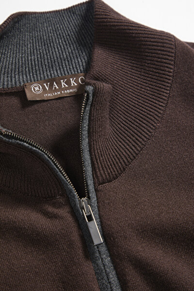 BROWN TRICOT CARDIGAN 3