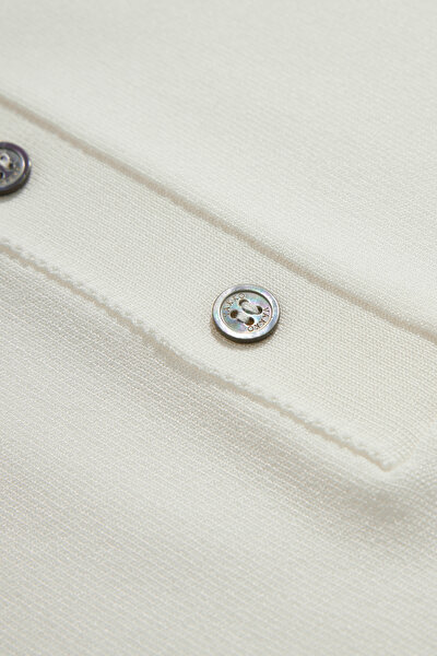 ECRU POLO NECK SHORT SLEEVE TSHIRT 4