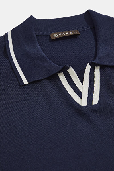 LACİVERT POLO YAKA TRİKO 3