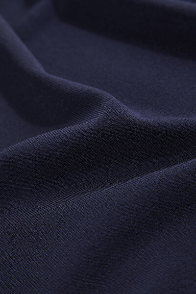 NAVY BLUE BASIC / ROUND NECKLINE TRICOT JERSEY 9