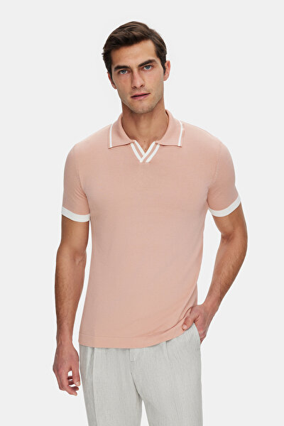 AÇIK PEMBE POLO YAKA TRİKO 3