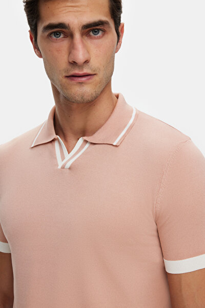 AÇIK PEMBE POLO YAKA TRİKO 4