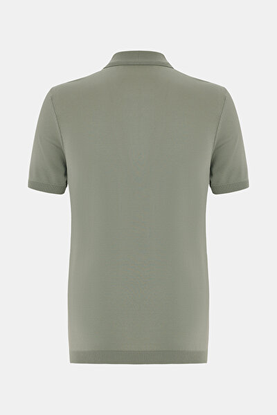 LIGHT GREEN POLO NECK SHORT SLEEVE TSHIRT 4