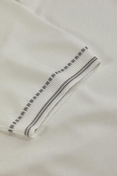 ECRU BASIC / ROUND NECKLINE TRICOT JERSEY 4
