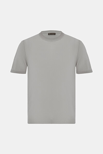 GREY BASIC / ROUND NECKLINE TRICOT JERSEY 5
