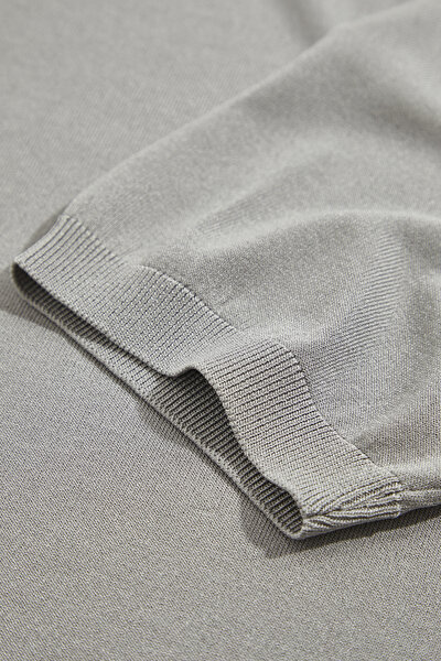 GREY BASIC / ROUND NECKLINE TRICOT JERSEY 8