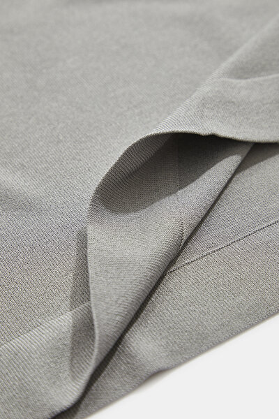 GREY BASIC / ROUND NECKLINE TRICOT JERSEY 9