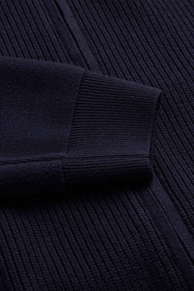 NAVY BLUE TRICOT CARDIGAN 4