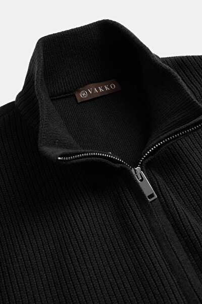 BLACK TRICOT CARDIGAN 3