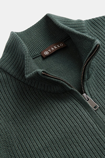 KHAKI TRICOT CARDIGAN 3